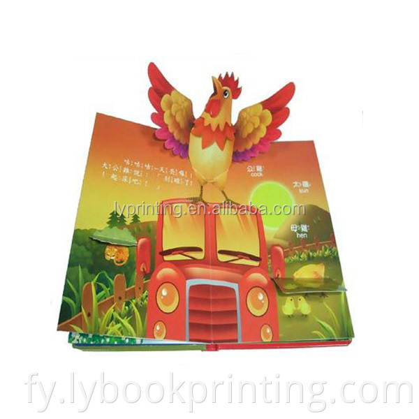 Oanpast unyk Die-Cut Board Book-Printing, hurd boerd Grappich ferhaalboek